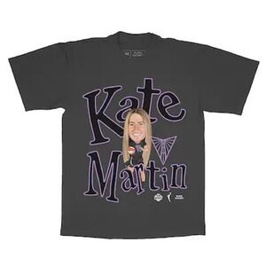 Playa Society Kate Martin Las Vegas Aces WNBA Graphic T-Shirt Charcoal Gray M